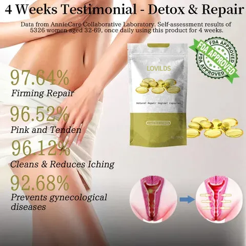 š„LOVILDS⢠Instant Itching Stopper & Detox and Slimming & Firming Repair & Pink and Tender Natural Capsules PRO