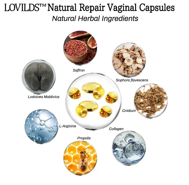 š„LOVILDS⢠Instant Itching Stopper & Detox and Slimming & Firming Repair & Pink and Tender Natural Capsules PRO